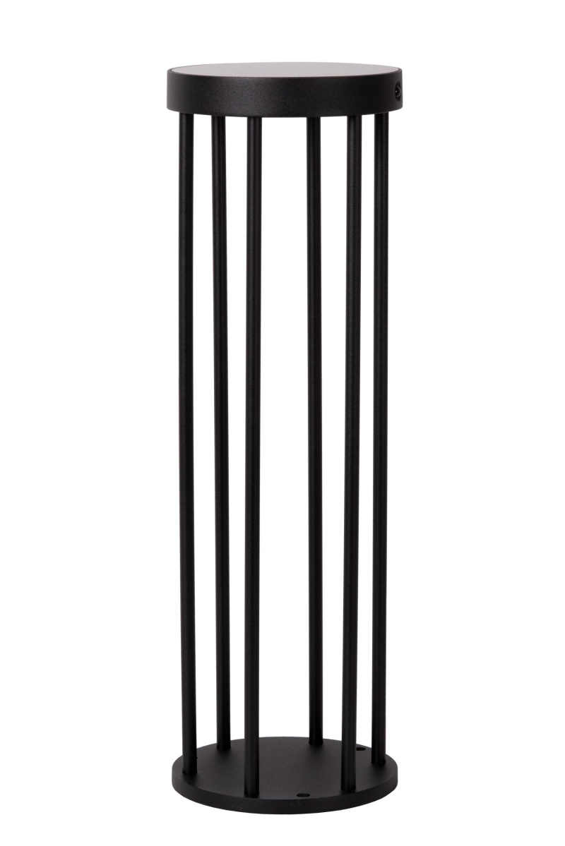 Lucide JACKSON - Stĺpové svietidlo - Ø 16 cm - LED Rozm. - 1x2W 2850K/3150K - IP65 - Senzor deň/noc - Čierny